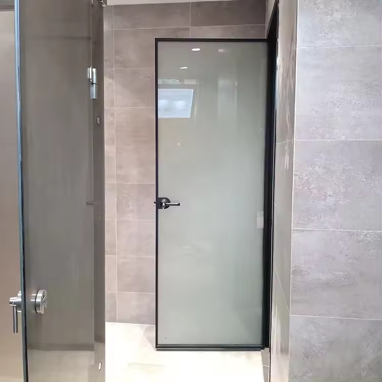 swinging glass door