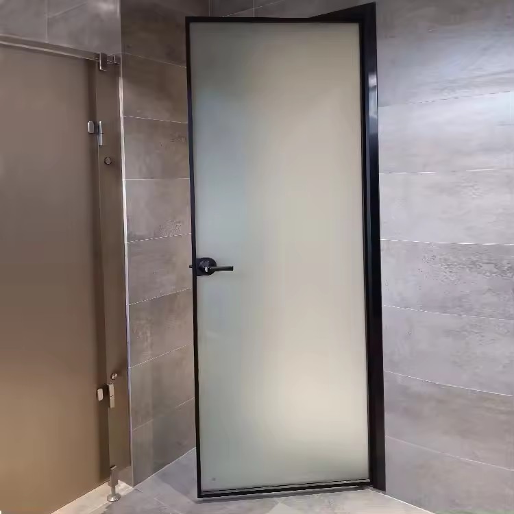 swinging glass door