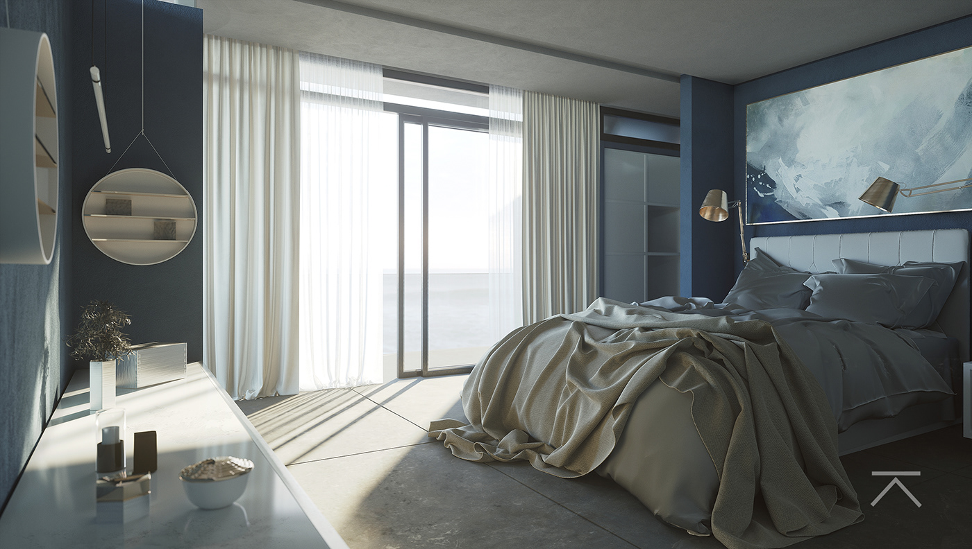 Modern Bedroom Large Aluminum Sliding Door